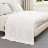 Vidaxl gooi deken wit 200 x 150 cm fleece