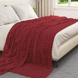 Vidaxl gooi deken bordeaux rood 240 x 220 cm fleece