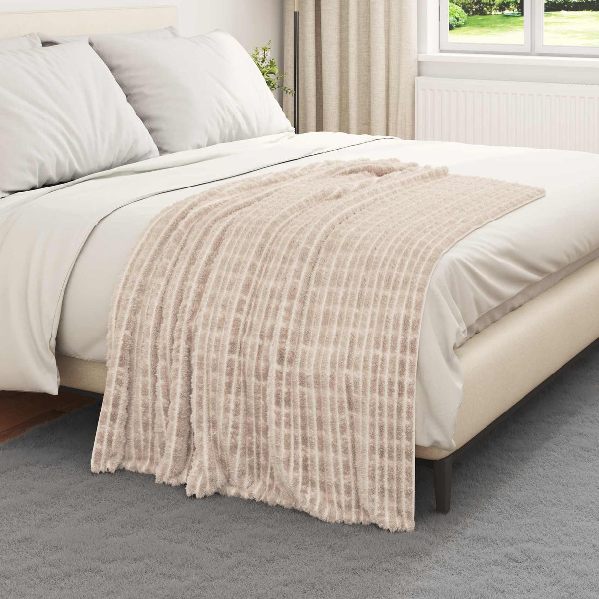 Vidaxl kleden 6 pcs beige 150 x 130 cm fleece