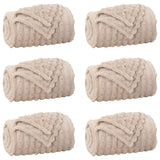 Vidaxl kleden 6 pcs beige 240 x 220 cm fleece