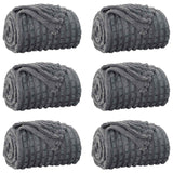 Vidaxl kleden 6 pcs donkergrijs 270 x 240 cm fleece