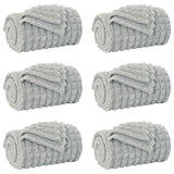 Vidaxl kleden 6 pcs grijs 270 x 240 cm fleece
