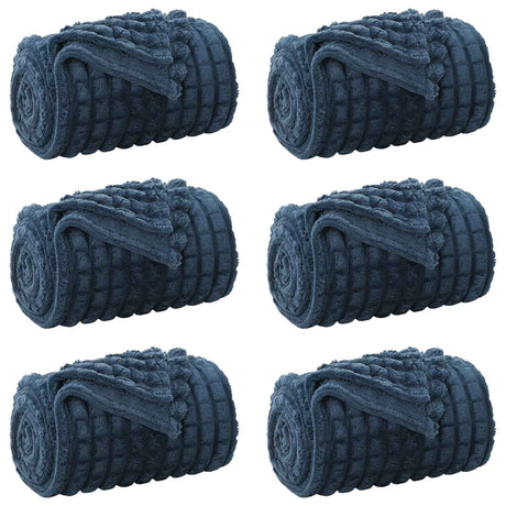 Vidaxl kleden 6 pcs marineblauw 150 x 130 cm fleece