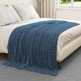 Vidaxl kleden 6 pcs marineblauw 200 x 150 cm fleece