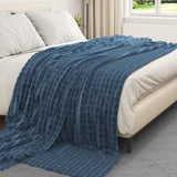 Vidaxl kleden 6 pcs marineblauw 240 x 220 cm fleece