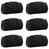 Vidaxl kleden 6 pcs zwart 240 x 220 cm fleece