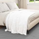 Vidaxl gooi deken wit 130 x 150 cm fleece