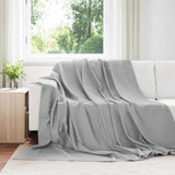 Vidaxl gooi deken grijs 240 x 220 cm fleece