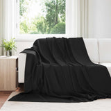 Vidaxl gooi deken zwart 240 x 220 cm fleece