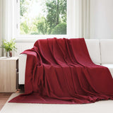 Vidaxl gooi deken bordeaux rood 270 x 240 cm fleece