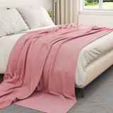 Vidaxl gooi deken roze 270 x 240 cm fleece