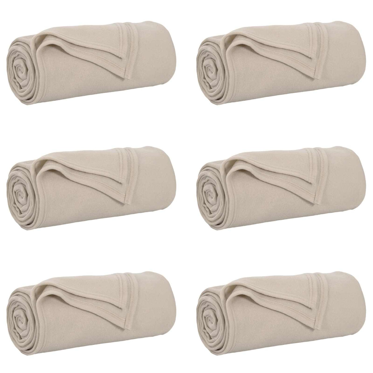 Vidaxl kleden 6 pcs beige 240 x 220 cm fleece