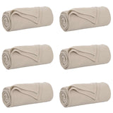 Vidaxl kleden 6 pcs beige 240 x 220 cm fleece