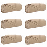 Vidaxl kleden 6 pcs kameel 270 x 240 cm fleece