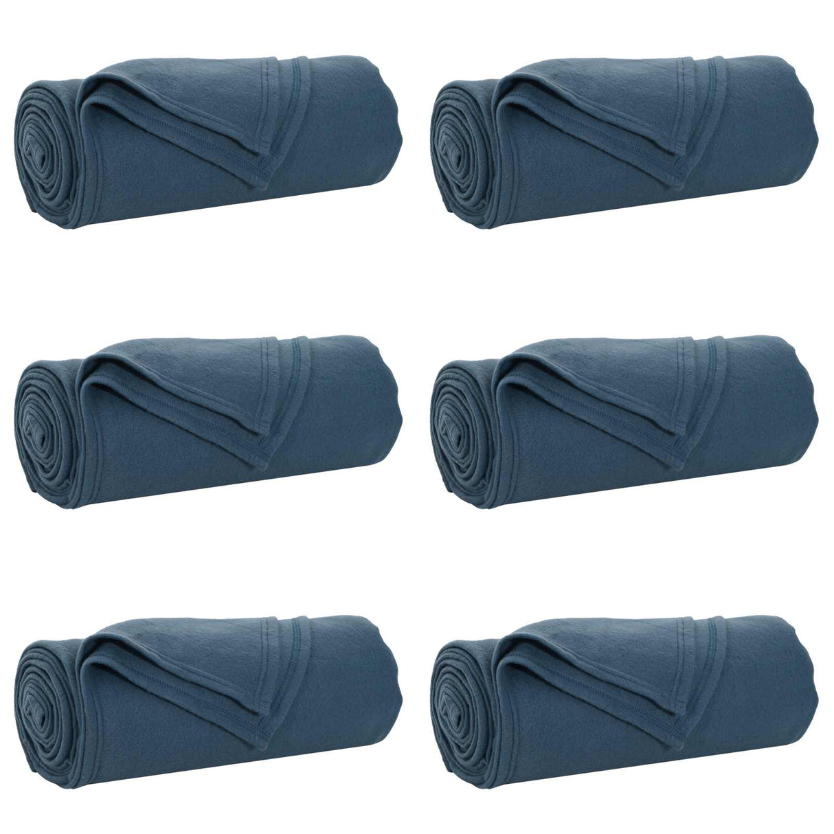Vidaxl kleden 6 pcs marineblauw 200 x 150 cm fleece