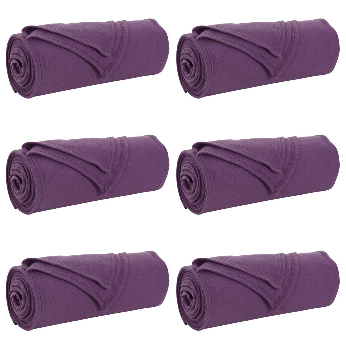 Vidaxl kleden 6 pcs paars 170 x 130 cm fleece