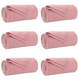 Vidaxl kleden 6 pcs roze 170 x 130 cm fleece