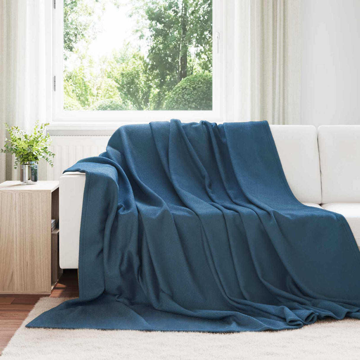 Vidaxl kleden 24 pcs marineblauw 270 x 240 cm fleece
