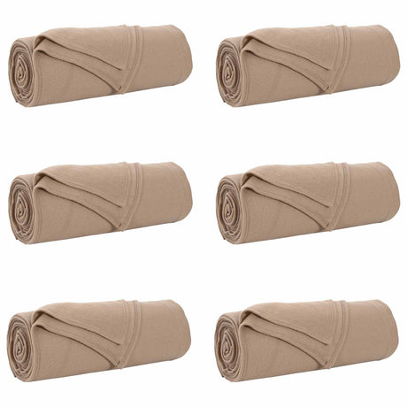 Vidaxl kleden 6 pcs kameel 350 x 270 cm fleece