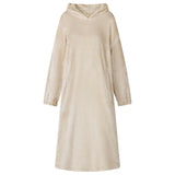 Vidaxl deken hoodie beige l flanel