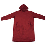 Vidaxl deken hoodie bordeaux rood s flanel
