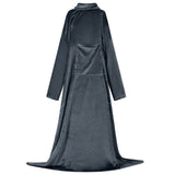 Vidaxl deken hoodie marineblauw f flanel