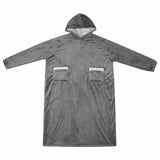Vidaxl deken hoodie donkergrijs m fleece en flanel