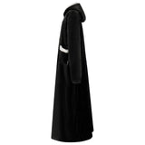 Vidaxl deken hoodie zwart l fleece en flanel