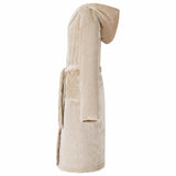 Vidaxl badjas hoodie beige xl flanel