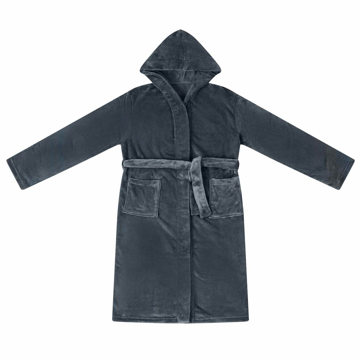 Vidaxl badjas hoodie marineblauw l flanel