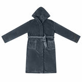 Vidaxl badjas hoodie marineblauw l flanel