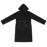 Vidaxl badjas hoodie zwart l flanel