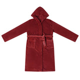 Vidaxl badjas hoodie bordeaux rood s flanel