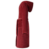 Vidaxl badjas hoodie bordeaux rood l flanel