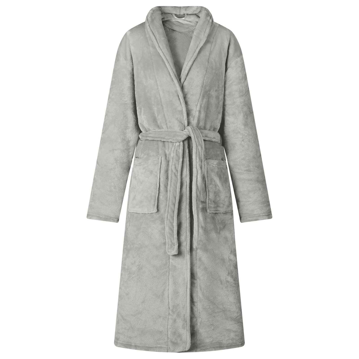 Vidaxl badjas zonder kap grijs m flanel