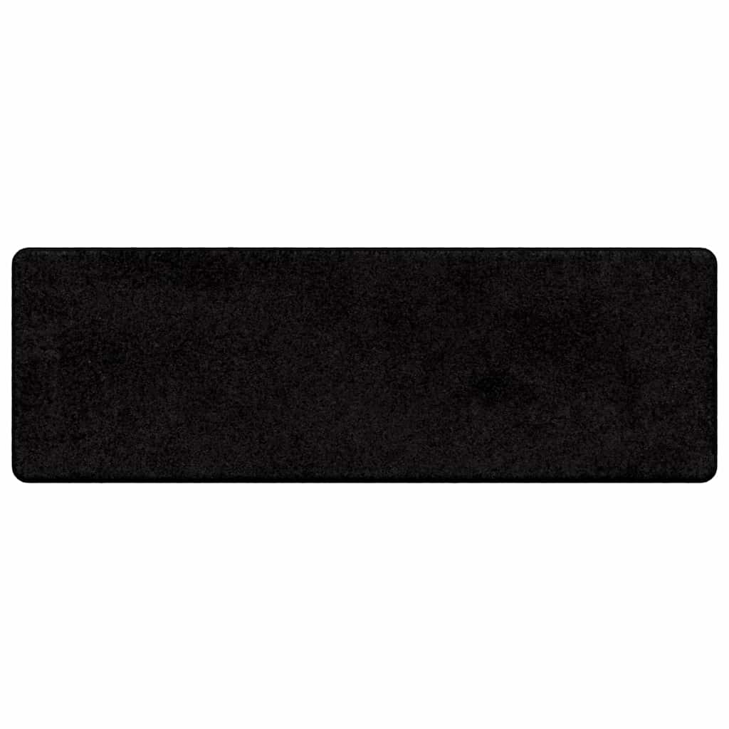 Vidaxl tapijt loper zwart 50 x 150 cm 100% polypropylene tuft