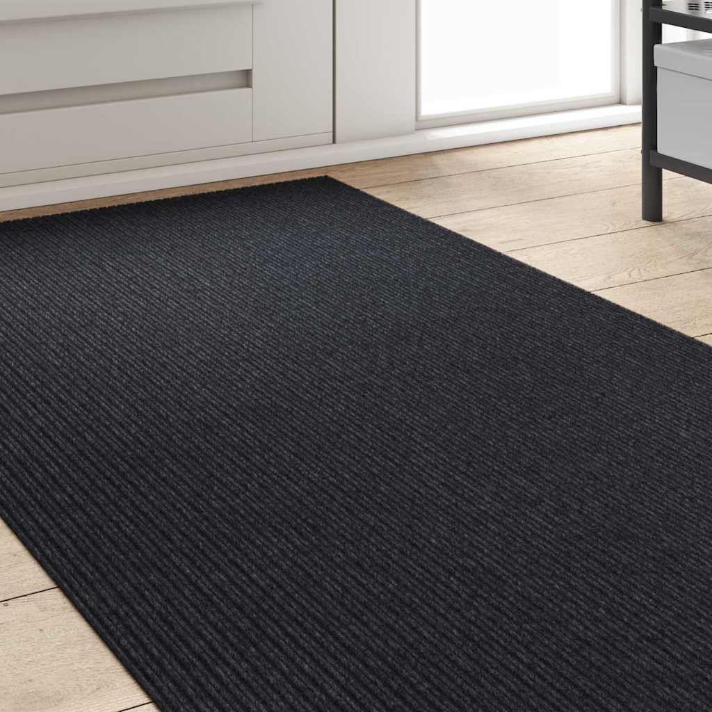 Vidaxl tapijt loper antraciet 80 x 500 cm stof