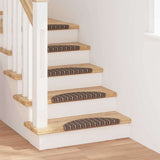 Vidaxl zelfklevende trapmatten 15 pcs bruin 56 x 17 x 3 cm