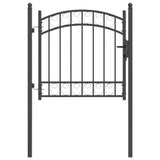 Vidaxl hekpoort met slot grijs 100 x 100 cm poedergecoat staal