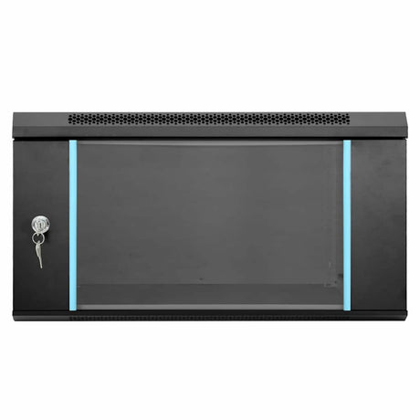 Vidaxl netwerk kabinet met opslag zwart 60 x 60 x 35 cm staal