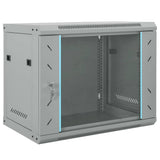 Vidaxl netwerk kabinet met opslag grijs 60 x 45 x 50 cm staal