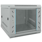 Vidaxl netwerk kabinet met opslag grijs 53 x 60 x 45 cm staal