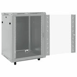 Vidaxl netwerk kabinet met opslag grijs 60 x 60 x 80 cm staal