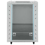 Vidaxl netwerk kabinet met opslag grijs 60 x 60 x 80 cm staal