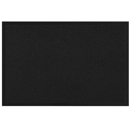 Vidaxl deurmat zwart 60 x 40 x 1.2 cm teddy stof