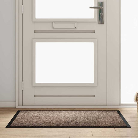 Vidaxl deurmat beige 60 x 40 x 1.2 cm teddy stof