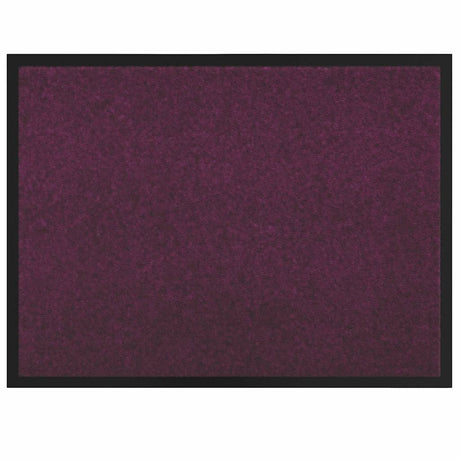 Vidaxl deurmat bordeauxrood 60 x 40 x 1.2 cm teddy stof