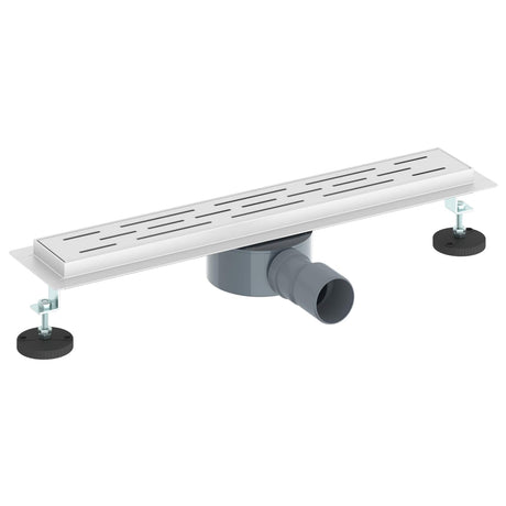 Vidaxl doucheafvoer glasdeksel met 360° sifon zilver 50 cm