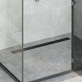 Vidaxl doucheafvoer 2-in-1 met 360° sifon zwart 90 cm
