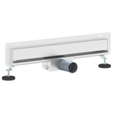 Vidaxl wandgemonteerde douche afvoer zilver 50 cm roestvrij staal 304